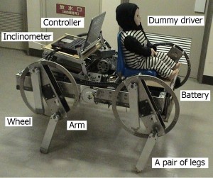 動作自由度数を低減した脚車輪型移動ロボット